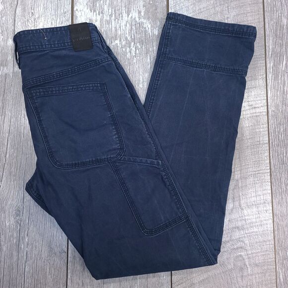 prAna Bronson Pants Mens 28x32 Navy Blue Outdoor Hiking Canvas Stretch Jeans - Picture 1 of 11